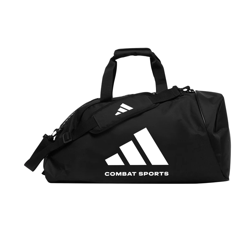adidas Unisex – Adult 2-in-1 Sports Bag, Black/White, M