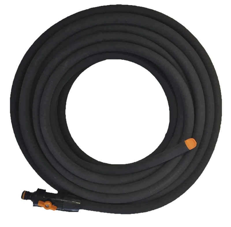 Fiskars irrigation hose, With flow control, Individually shortenable, Universal size, 15 m, Ø 1.3 cm (1/2''), 1.63 kg, Black/Orange, 1025935