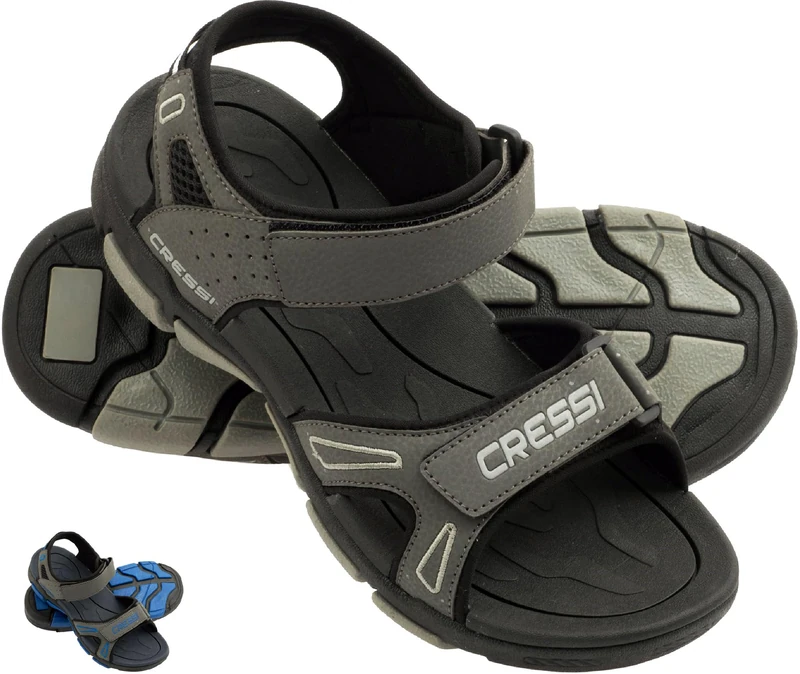 Cressi Unisex Sports Outdoor Sandals, Black Grey, 7.5 UK