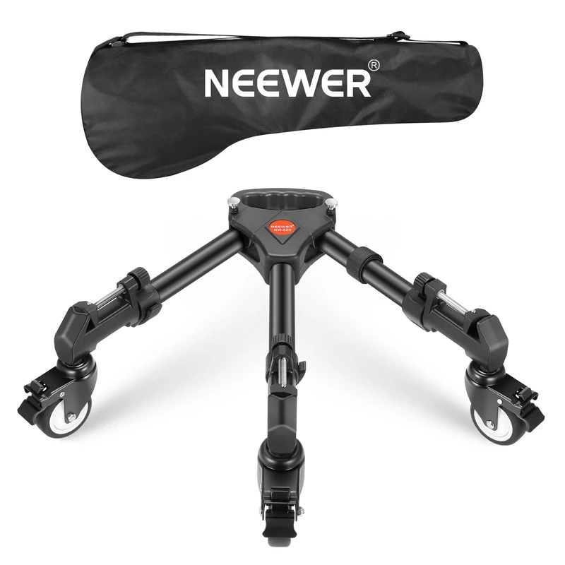 NEEWER Photography Tripod Dolly, Heavy Duty 50lbs Capacity Tripod Wheels with 3 inch Rubber Wheels, Adjustable Leg Mount and Carry Bag for Canon Nikon Sony DSLR Cameras Camcorder Photo Video Lighting