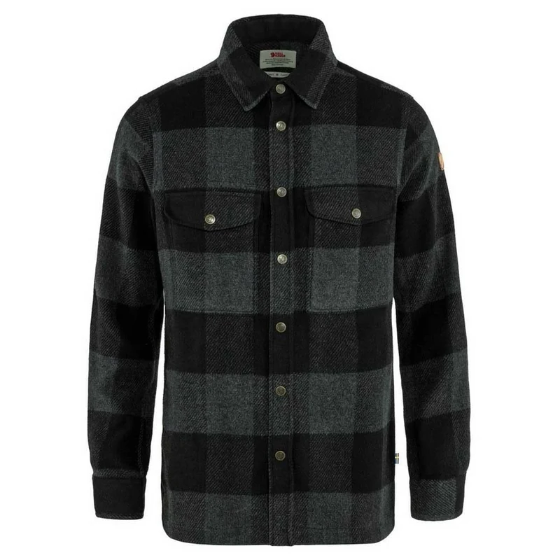 Fjallraven Canada Shirt M Long Sleeved T-shirt - Black, XL