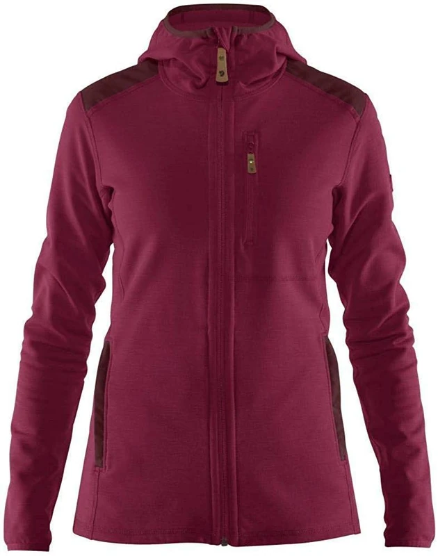Fjallraven Keb Fleece Hoodie W Sweatshirt - Plum-Dark Garnet, XS