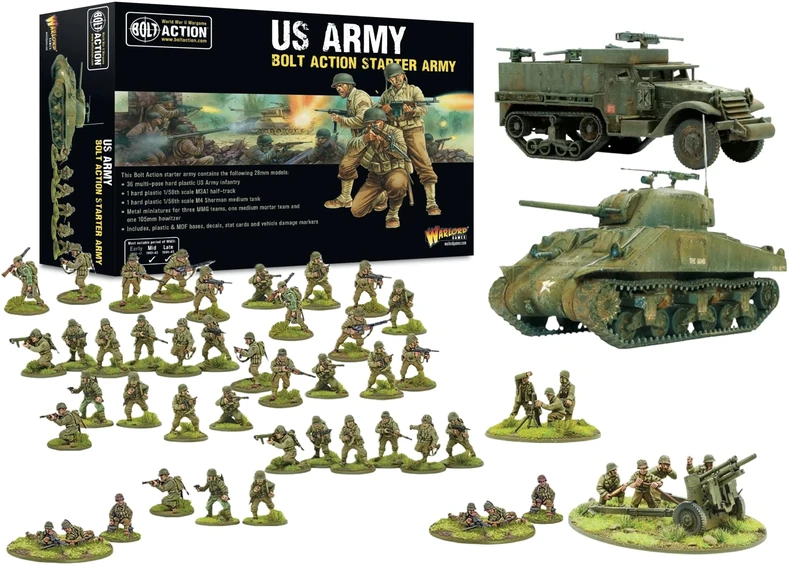 Warlord Games US Army Starter Army - 28mm Scale Miniatures for Bolt Action Highly Detailed World War 2 Miniatures