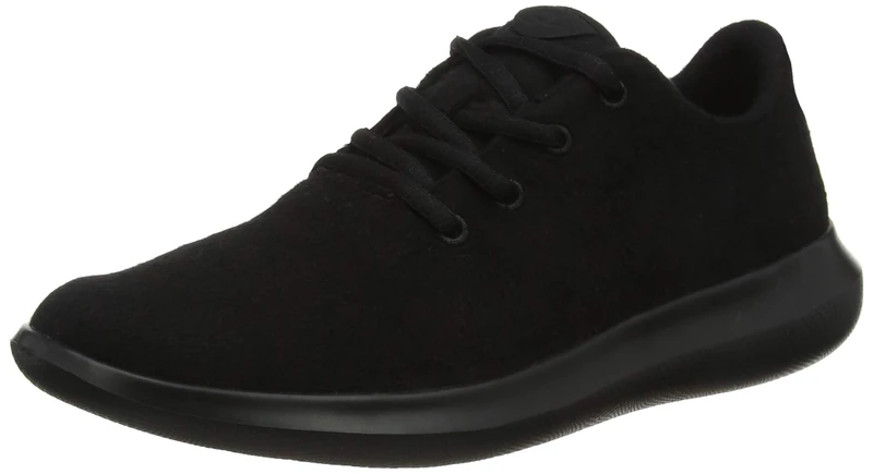 chung shi Women's Duflerino Wool Lace Sneaker, Schwarz, 39 EU