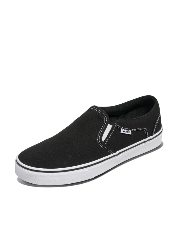 Vans Men's Mn Asher Sneaker, Black Canvas Black White 187, 6 UK
