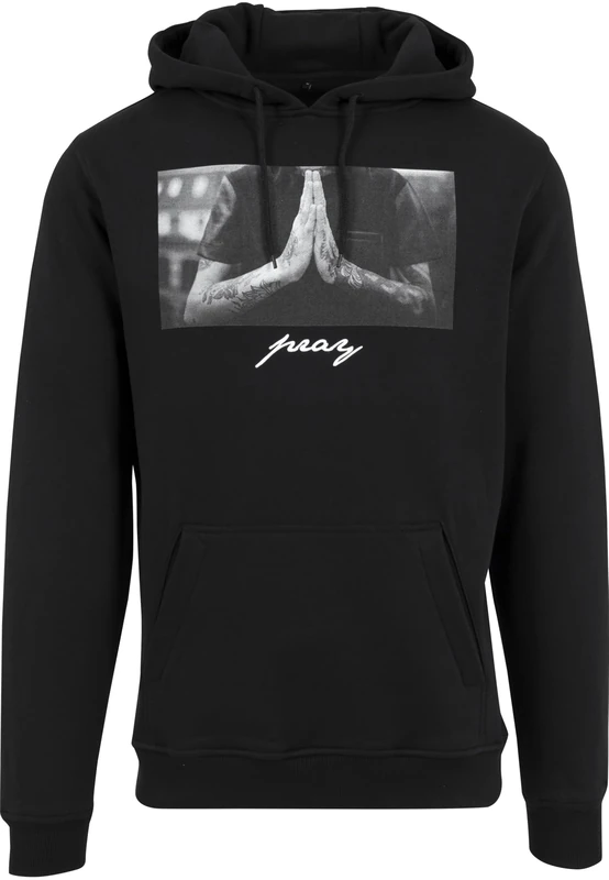 Mister Tee Men's Pray Hoody, Black, 3XL
