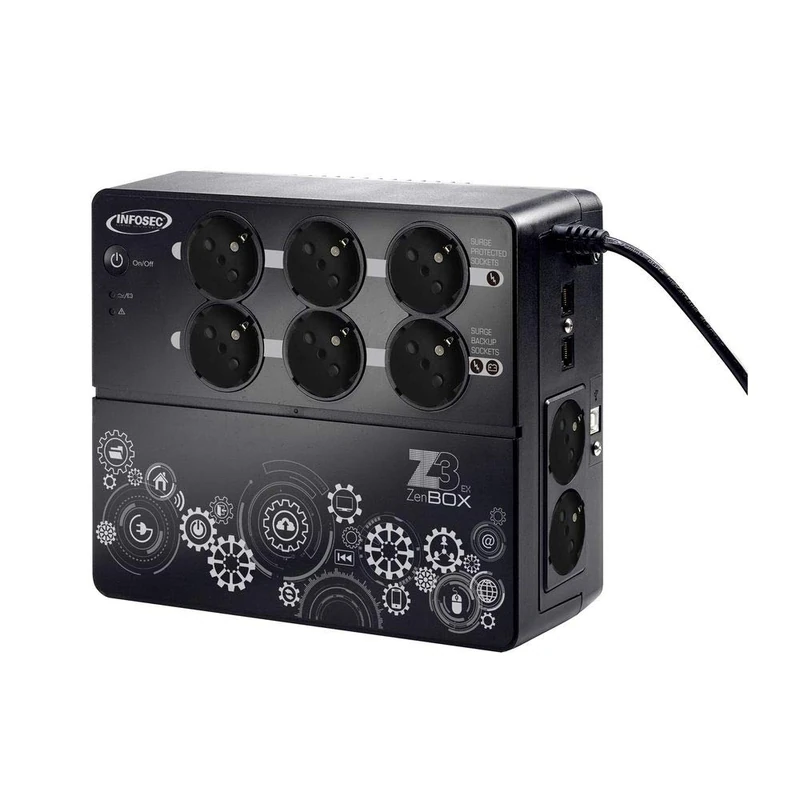 INFOSEC Z3 ZenBox EX 1000 VA Inverter 4 Earthing Contact Sockets