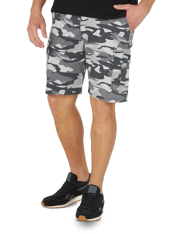 Lee Men's Extreme Motion Swope Cargo Short, Graphite Camo, 36