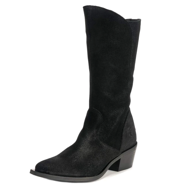 Fly London Women ILAT499FLY Cowboy Boots, Black (Black 001), 9 UK