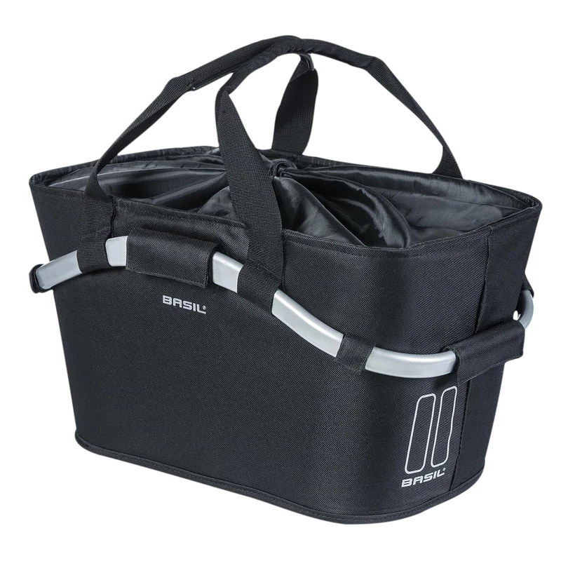Basil Classic Carry All Rear Basket - Black, 22L