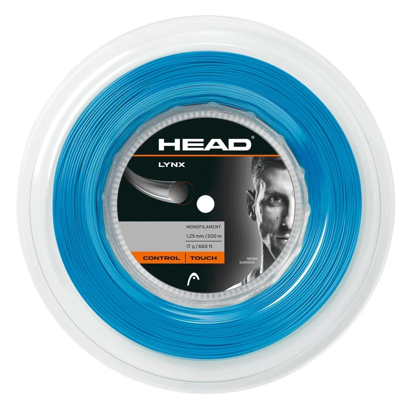 HEAD Lynx 200m Reel Tennis String, Blue, size 17