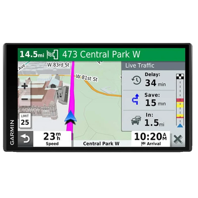 Garmin 010-02038-02 DriveSmart 65, Built-In Voice-Controlled GPS Navigator with 6.95” High-Res Display, Black