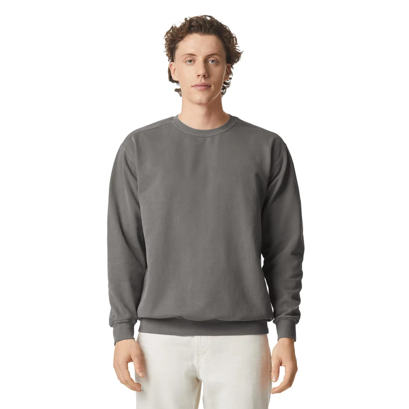 Comfort Colors Men's Crewneck Sweatshirt, Style G1566, Grey, XXL