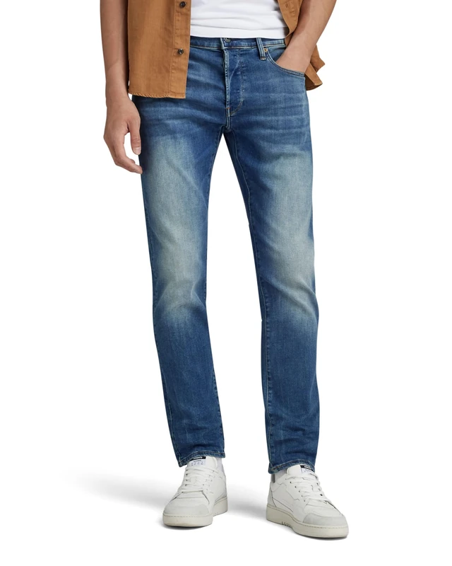 G-STAR Men's 3301 Slim Jeans, Blue (vintage medium aged 51001-8968-2965), 33W / 30L