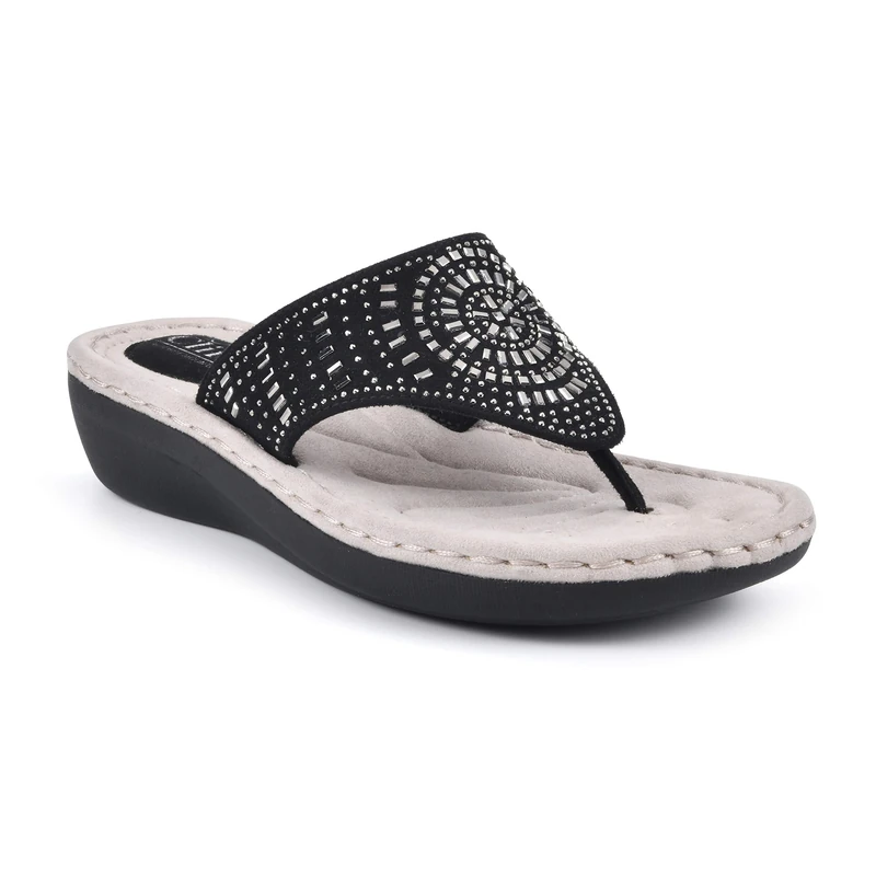 CLIFFS BY WHITE MOUNTAIN Women's Cienna Sandal, Black, 6.5 UK - Image 1