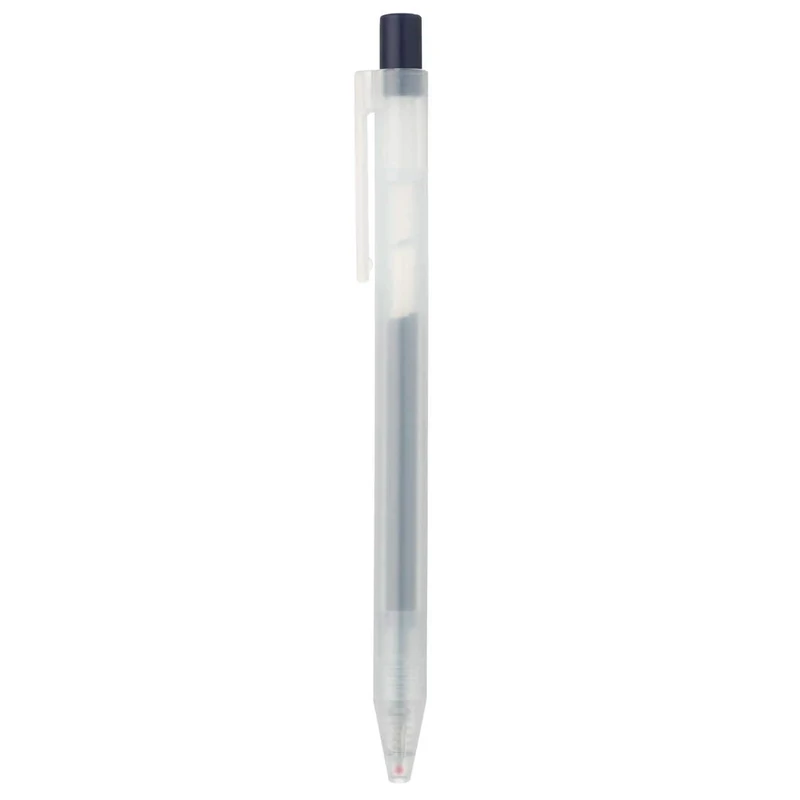[SET of 5] Muji"Sarasara" Smooth Writing Gel Ink Retractable Ballpoint Pen 0.5mm Dark Blue 02794200 from Japan
