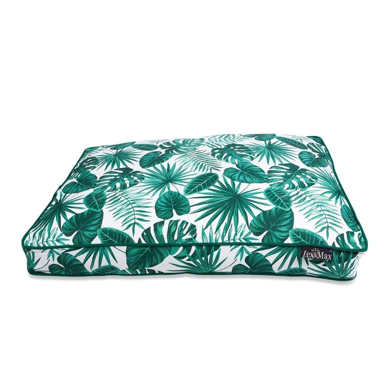 Lex & Max COVER BOXBED LEAVES 120X80 DARKGREEN