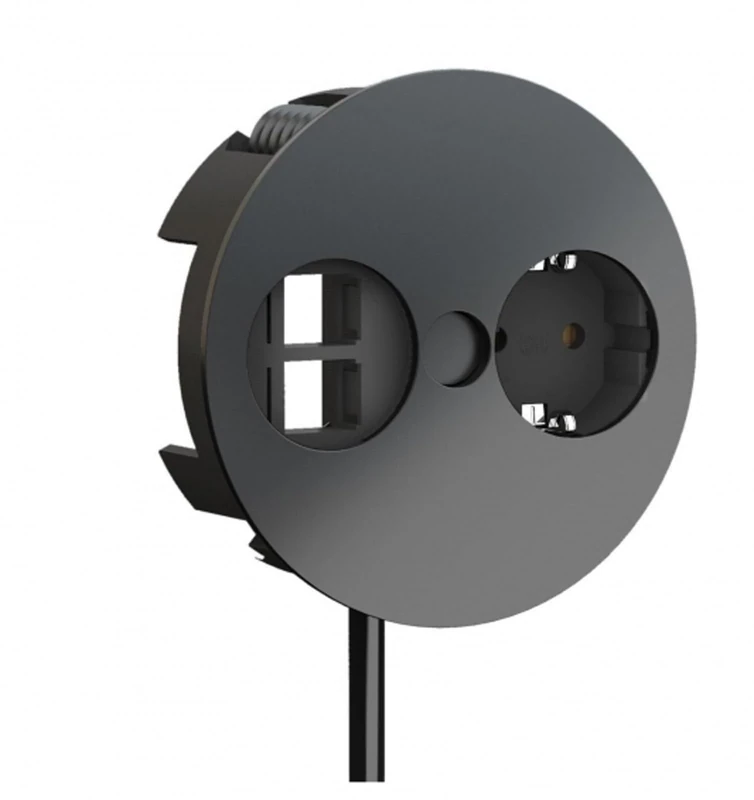 Bachmann TWIST 1x Protective Contact 2x Keystone GST18 Plug, Black, 0.2 m