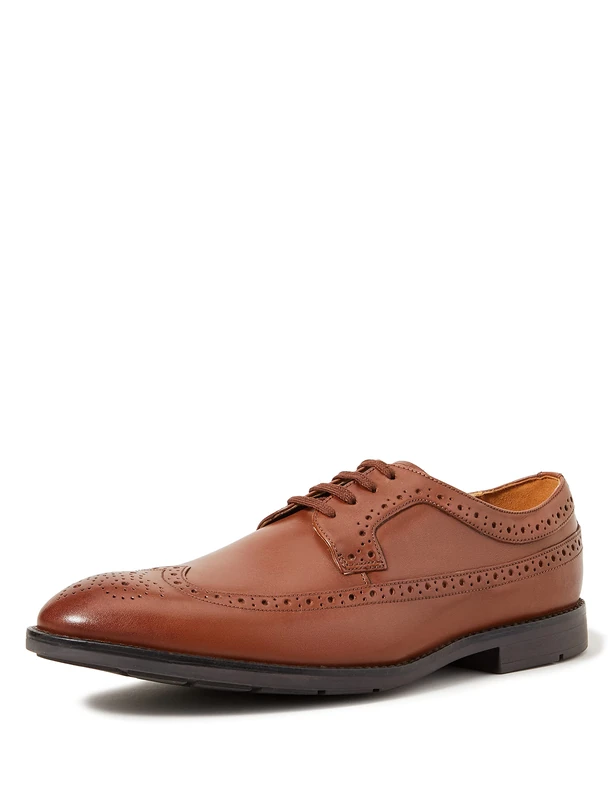 Clarks Men's Ronnie Limit Brogues, Brown British Tan Leather, 12 UK