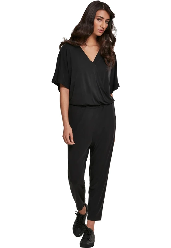 Urban Classics Women's Ladies Modal Jumpsuit, Black (Black 00007), S UK