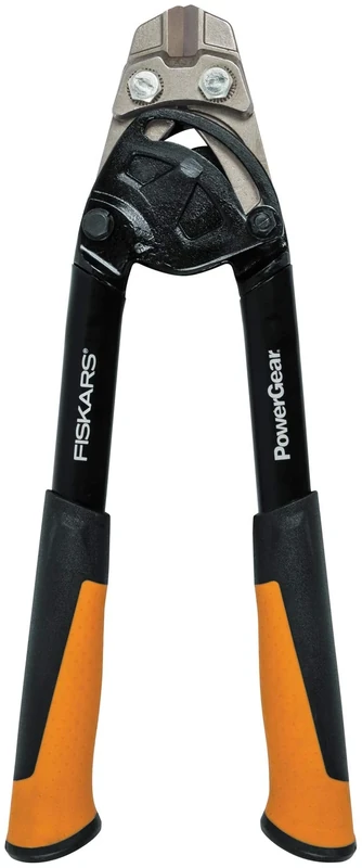 Fiskars PowerGear Bolt Cutter, 30% More Power, Length 36cm, Steel Blade/Plastic Handle, Black/Orange, 1027213