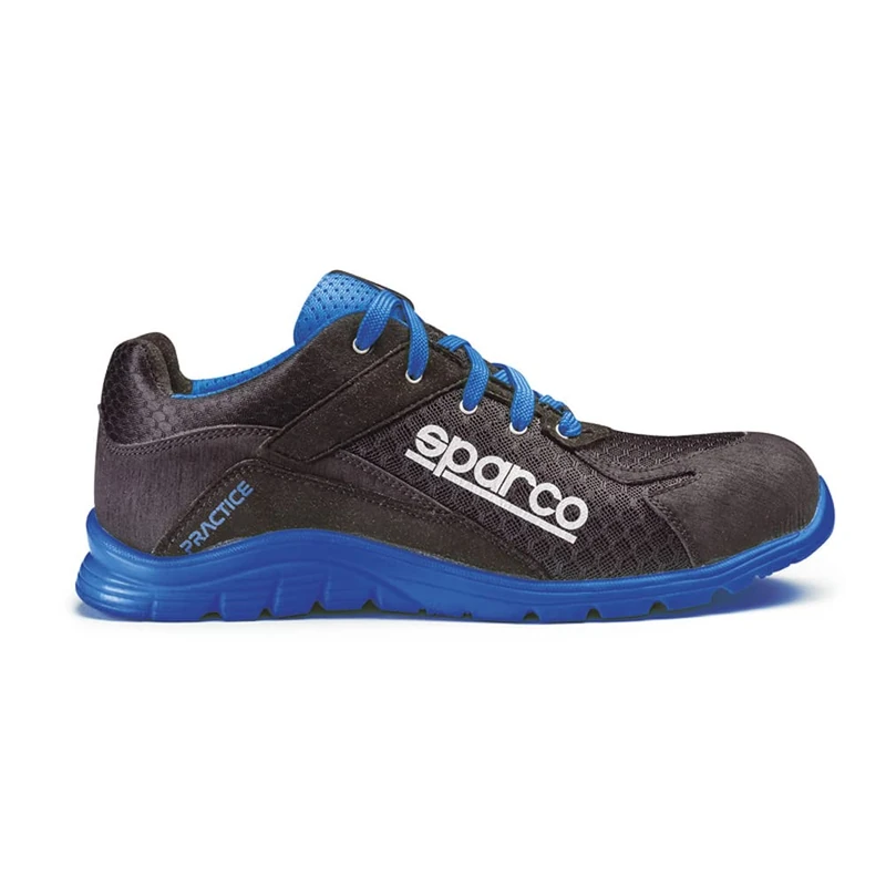 Sparco Lightweight Safety Shoes Practice S1P Nelson Black/Blue EU Size 36