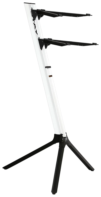 STAY - Slim 2 Tier Keyboard Stand with Curved Top Tier Arms - White