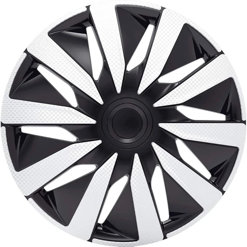 J-Tec Set wheel covers Lazio 14-inch silver/black/carbon-look