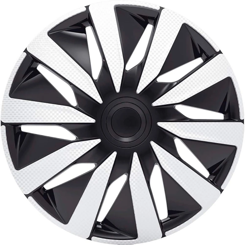 J-Tec Set wheel covers Lazio 13-inch silver/black/carbon-look
