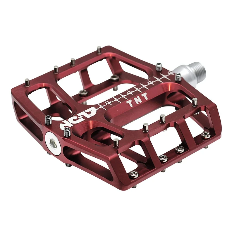 NC-17 Sudpin IV XL TNT Aluminium Platform Pedals/Mountain Bike Pedal/BMX Pedal/Flat Height 17.7 mm/Fail Safe System/Precision Bearing + Cr-Mo Axle/Includes Spare Pins