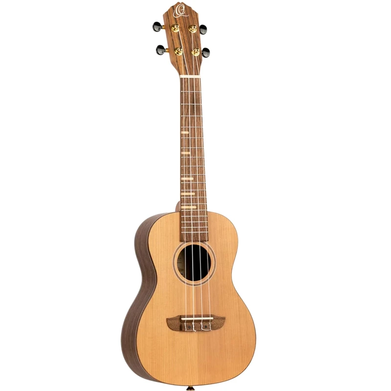 Ortega Guitars Concert Ukulele Acoustic – Timber Series – Including Gigbag – Cedar, Walnut, Natural (RUTI-CC)