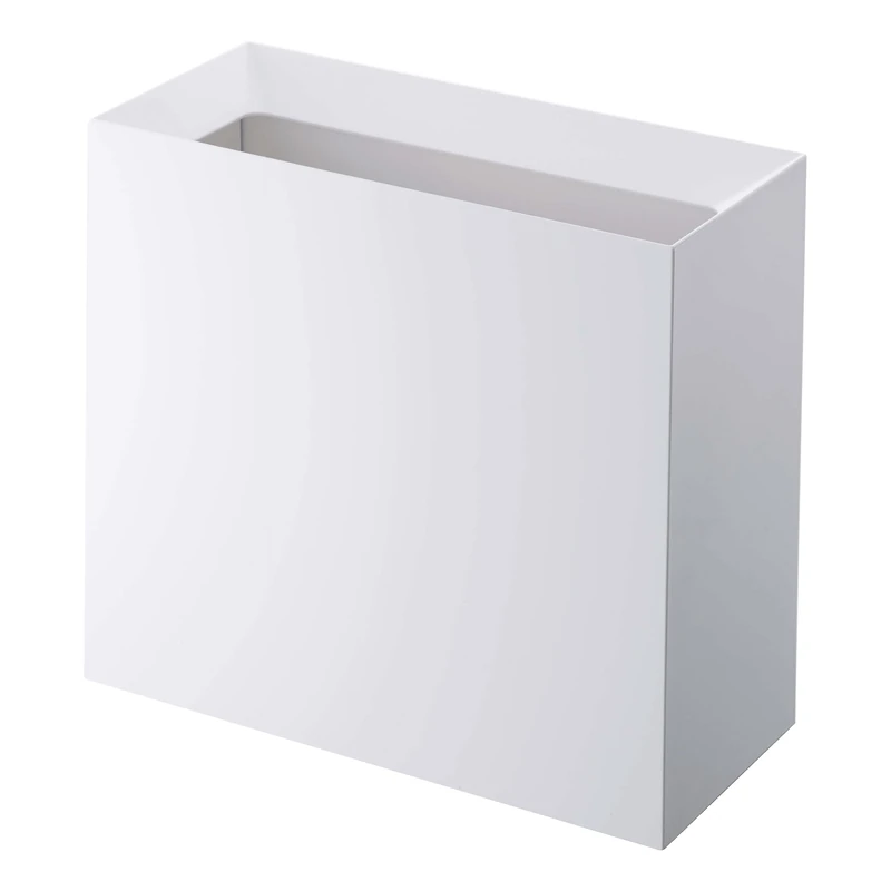 YAMAZAKI Home Trash Can - Modern Garbage Waste Basket with Handle, Plastic, 4 gallons | 15 liters, Handles, Lid, No Assembly Req.