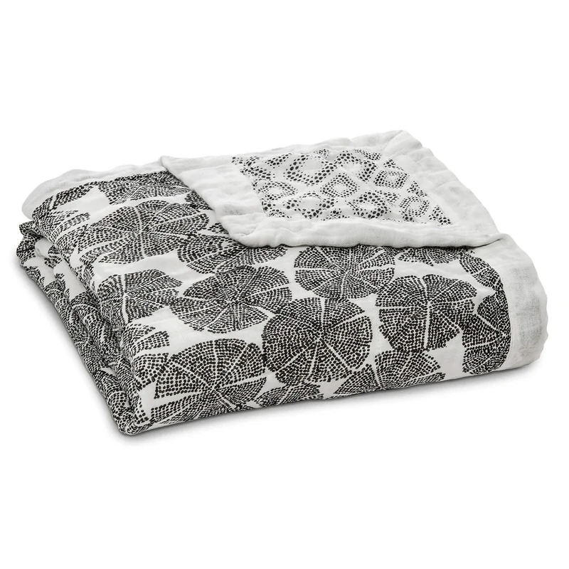 aden + anais silky soft Dream Blanket, 120x120cm, Ideal Newborn Nursery & Cot Blankets for Baby Girls & Boys, Toddler & Infant Bedding of Bamboo Viscose Muslin, Shower & Registry Gift, in motion