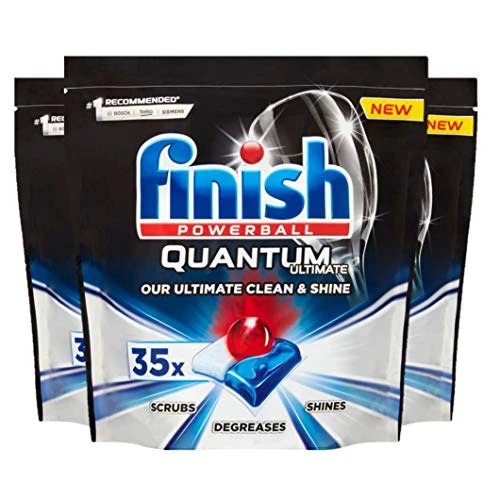 Finish Quantum Ultimate Dishwasher Tablets - 105 Tabs (3 Packs x 35 Tabs Per Pack)