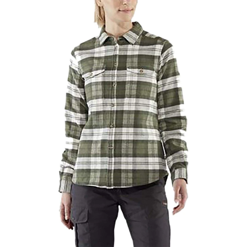 FJALLRAVEN F89832-620 Övik Heavy Flannel Shirt W Green XXS