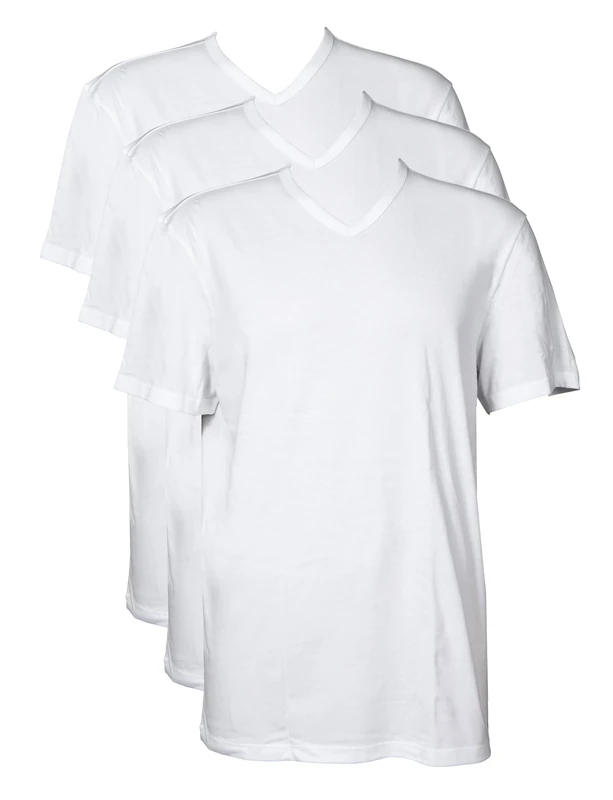 Columbia Men's Men's V-neck Short Sleeve T- T Shirt, White, M UK