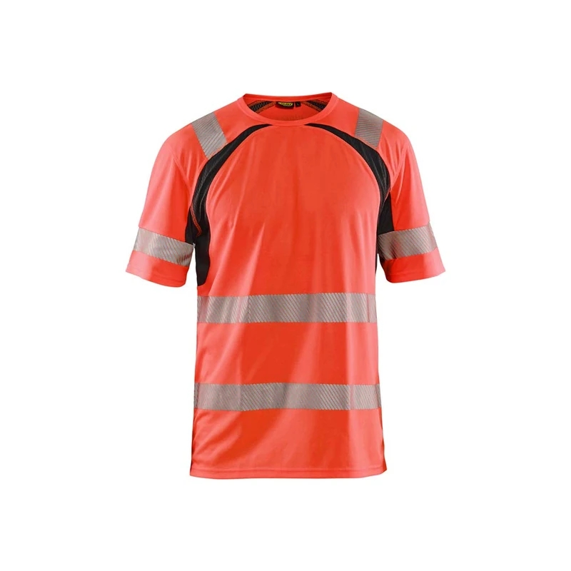 Blaklader 339710135599S UV High Vis T-Shirt, High Vis Red/Black, Size S