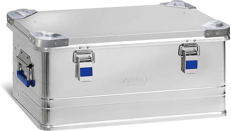 Alutec Industrial 48 Aluminium Box (Capacity 48 L, Inner Dimensions (L x W x H) 550 x 350 x 248 mm, Dust/Splashproof, Tool Box, Storage Box, Weight 4.10 kg) 13048