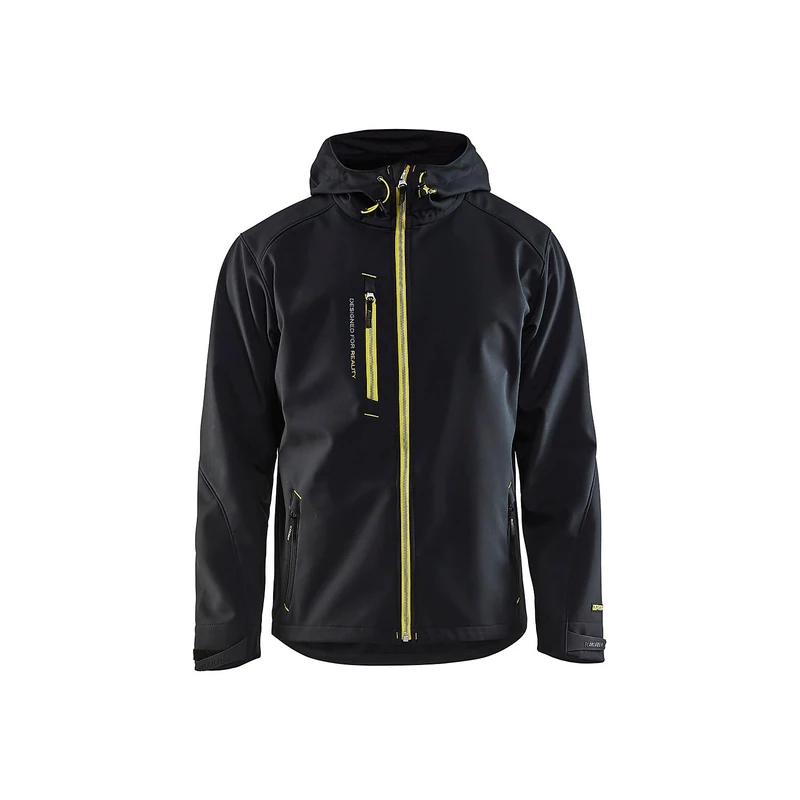 Blaklader 494925179933S Softshell Jacket, Black/Yellow, Size S