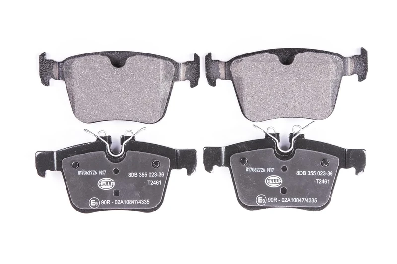 HELLA 8DB 355 023-361 Brake pad set - prepared for wear indicator - T2461 - for e.g. JAGUAR / LAND ROVER / VOLVO / VOLVO ASIA