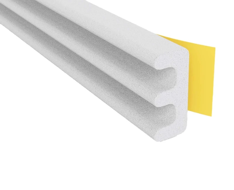 Stormguard EPDM Draught Excluder Self Adhesive Rubber Door Window Seal Roll (10 Metres, E White)