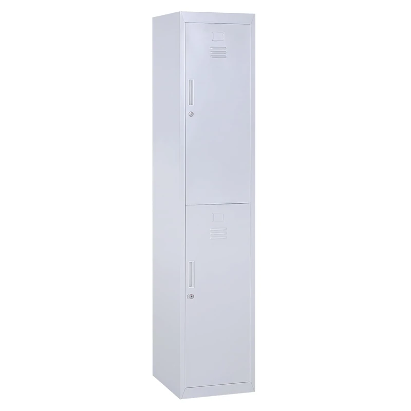 Vinsetto Locker Cabinet Storage Cold Rolled Steel w/Shelves Vertical Cupboard Grey 38 x 46 x 180 cm - Image 1