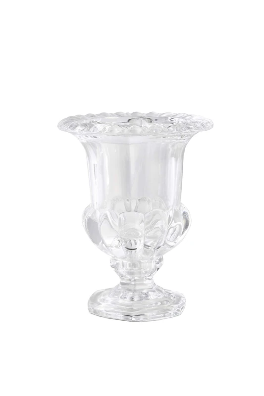 Serene Spaces Living Decorative Large Glass Urn, Centerpiece Vase for Wedding, Event, Measures 9" Tall and 7" Diameter