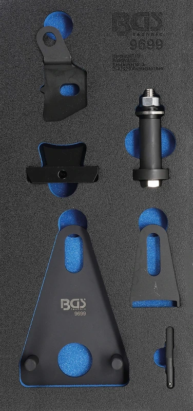 BGS 9699 | Tool Tray 1/3: Flywheel / Crankshaft Pulley Locking and Chain Cover Separating Tool Set | for Renault, Nissan