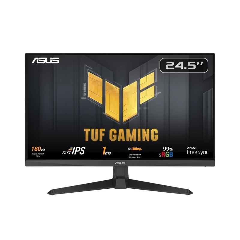 ASUS TUF Gaming VG259Q3A 25" Full HD Monitor 180Hz, 1ms GtG, FreeSync, Adaptive Sync, ELMB, GameFast Input - Panel Fast-IPS, 16:9, 1920 x 1080, DisplayPort, HDMI, Speaker