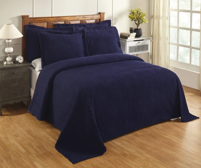 Better Trends, Cotton, Navy, Twin Bedspread