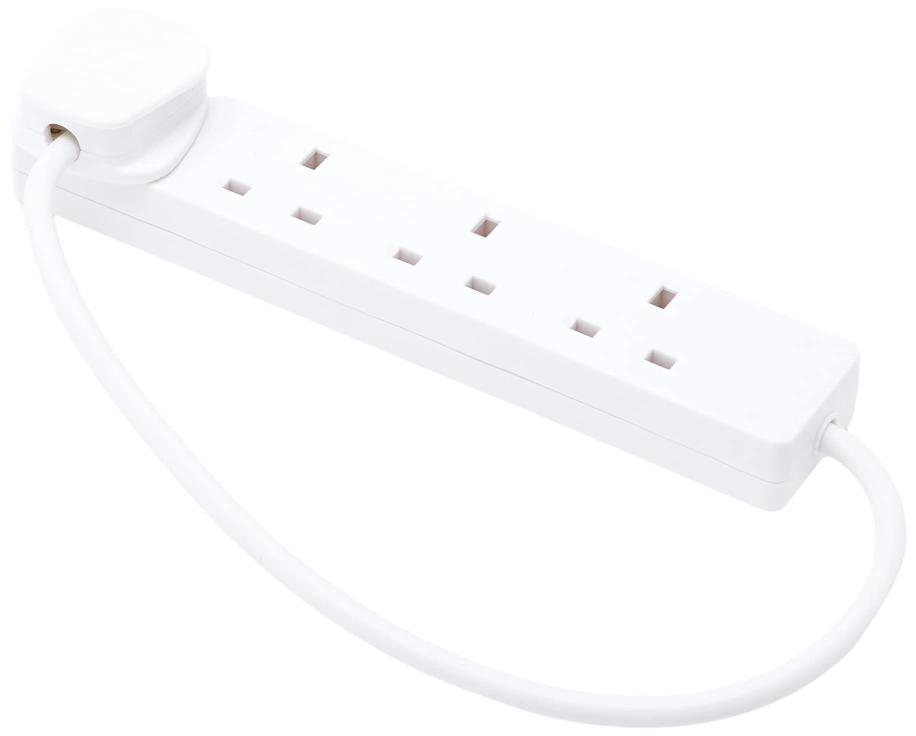 PRO ELEC PELB1901 4 Gang Extension Lead 0.5m, White