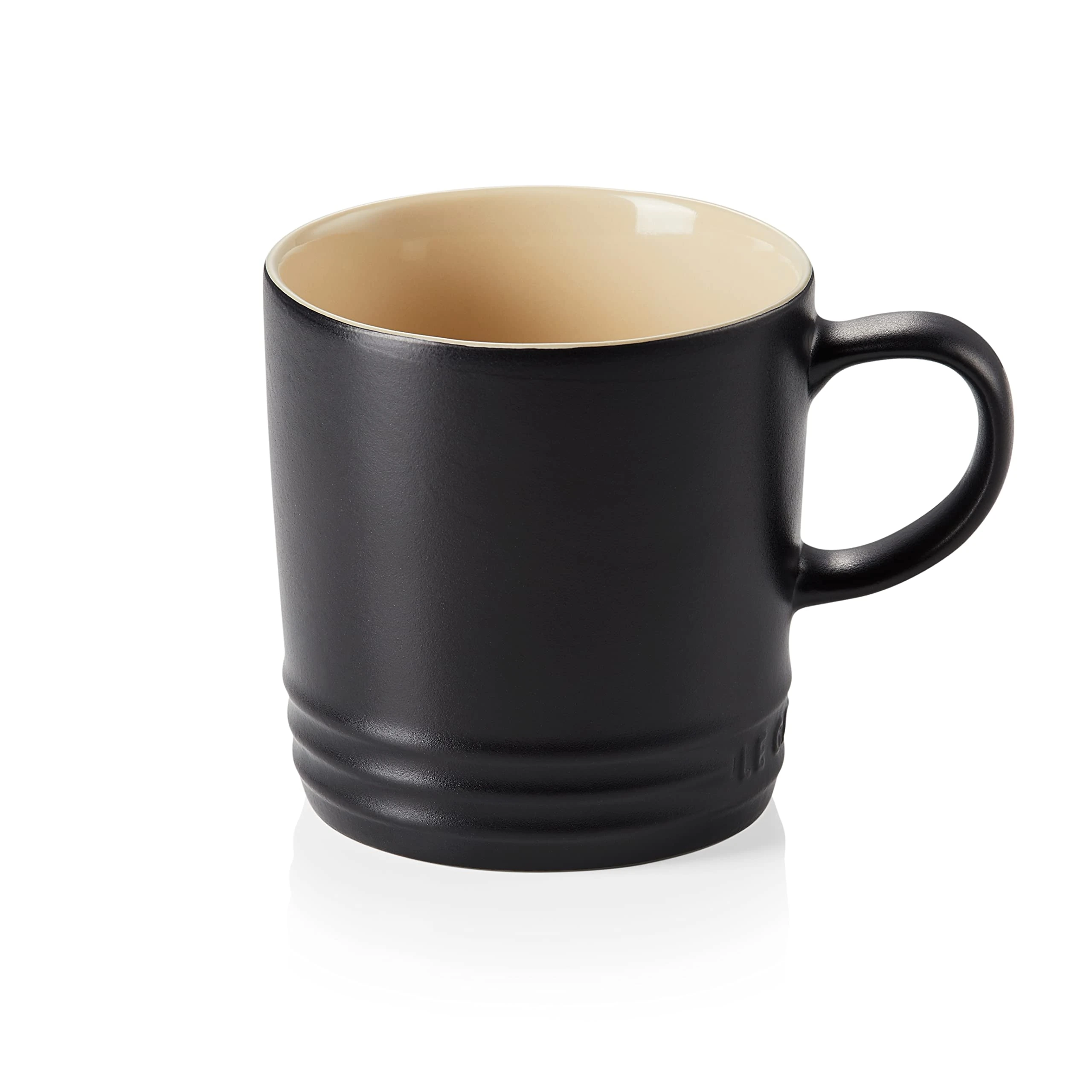 LE CREUSET Stoneware Coffee Mug, 350 ml, Matte Black, 70302350000002