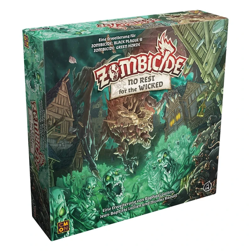 CMON Asmodee Zombicide: Green Horde - No Rest for the Wicked | Expansion | Connoisseur Game | Dungeon Crawler | 1-6 Players | Ages 14+ | 60+ Minutes | German