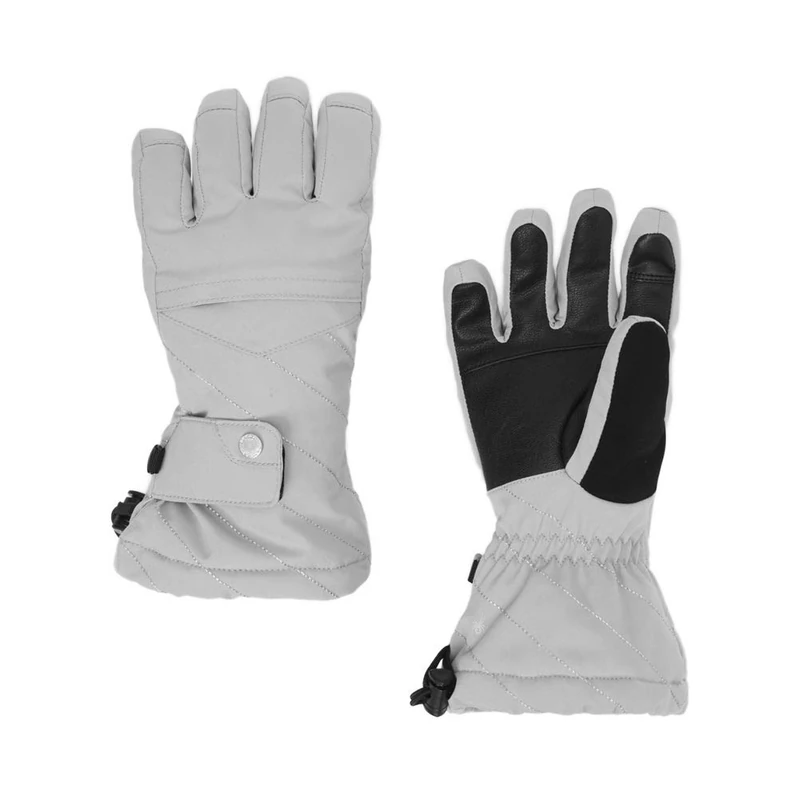 SPYDER Synthesis Ski Gloves, Girls, Silver, L